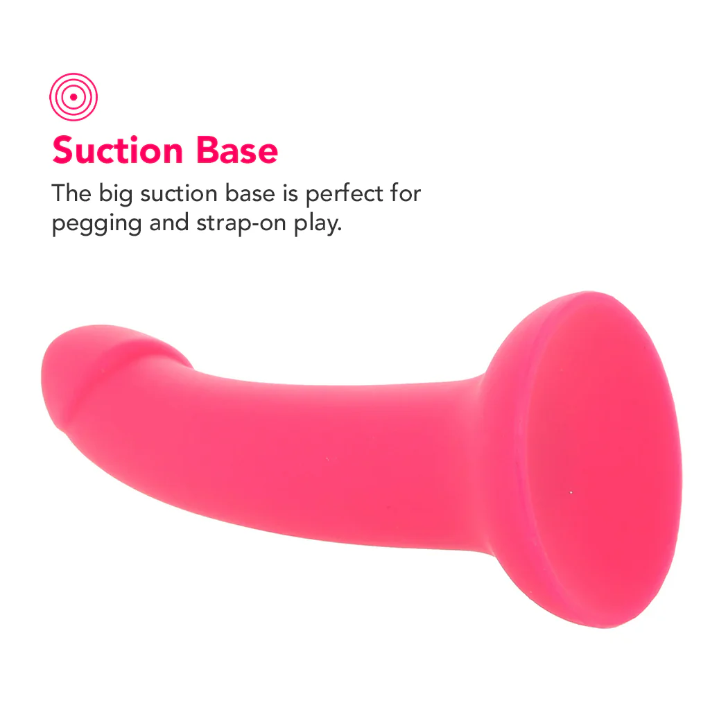 PinkCherry Premium 7 Inch Pink Silicone Dildo - Image 4