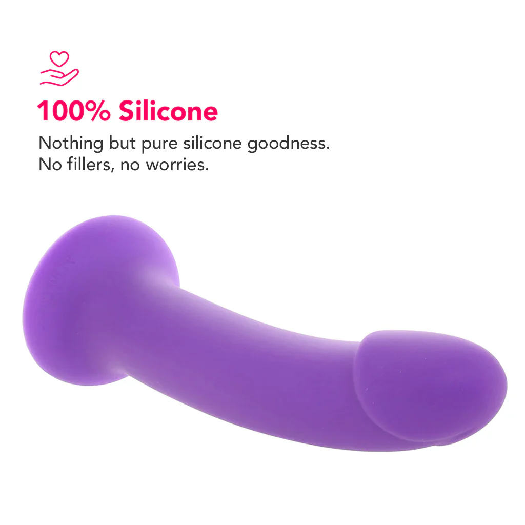 PinkCherry Premium 7 Inch Purple Silicone Dildo - Image 2