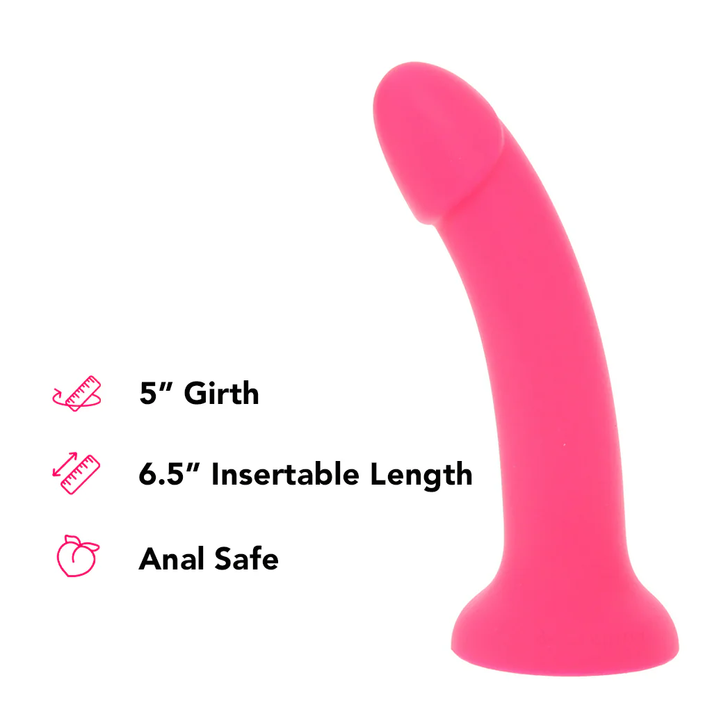 PinkCherry Premium 8 Inch Pink Silicone Dildo - Image 5