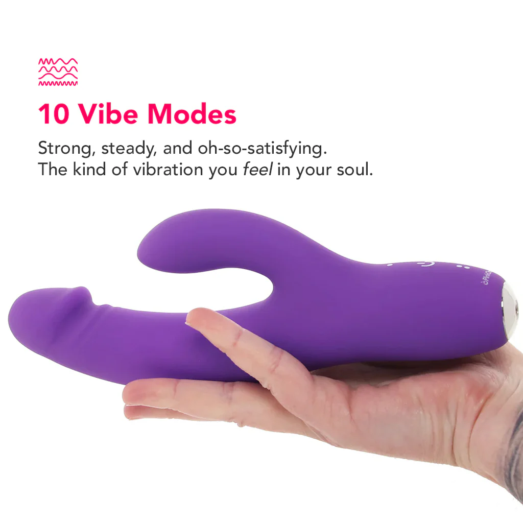 PinkCherry Realistic Slim Rabbit Vibe in Purple - Image 4