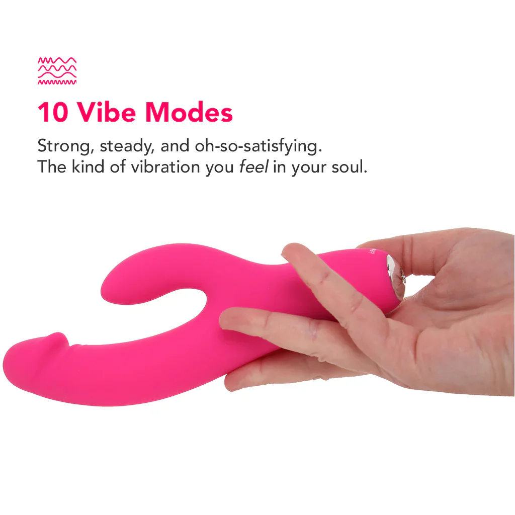 PinkCherry Realistic Slim Rabbit Vibe in Pink - Image 4