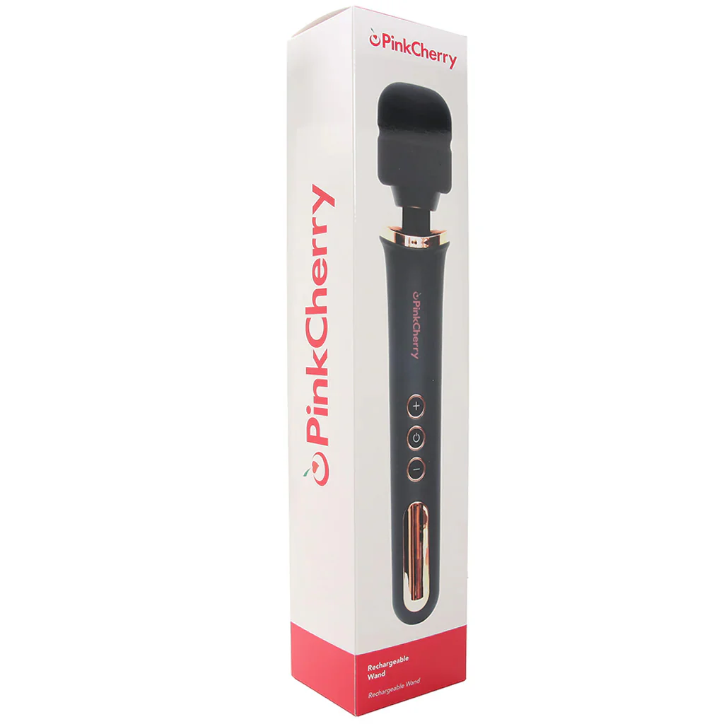 PinkCherry Rechargeable Wand in Black - Image 9