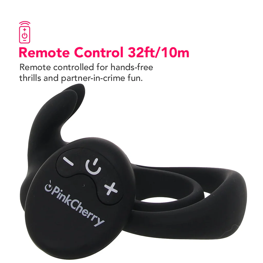 PinkCherry Remote Vibrating Rabbit Cock Ring - Image 3