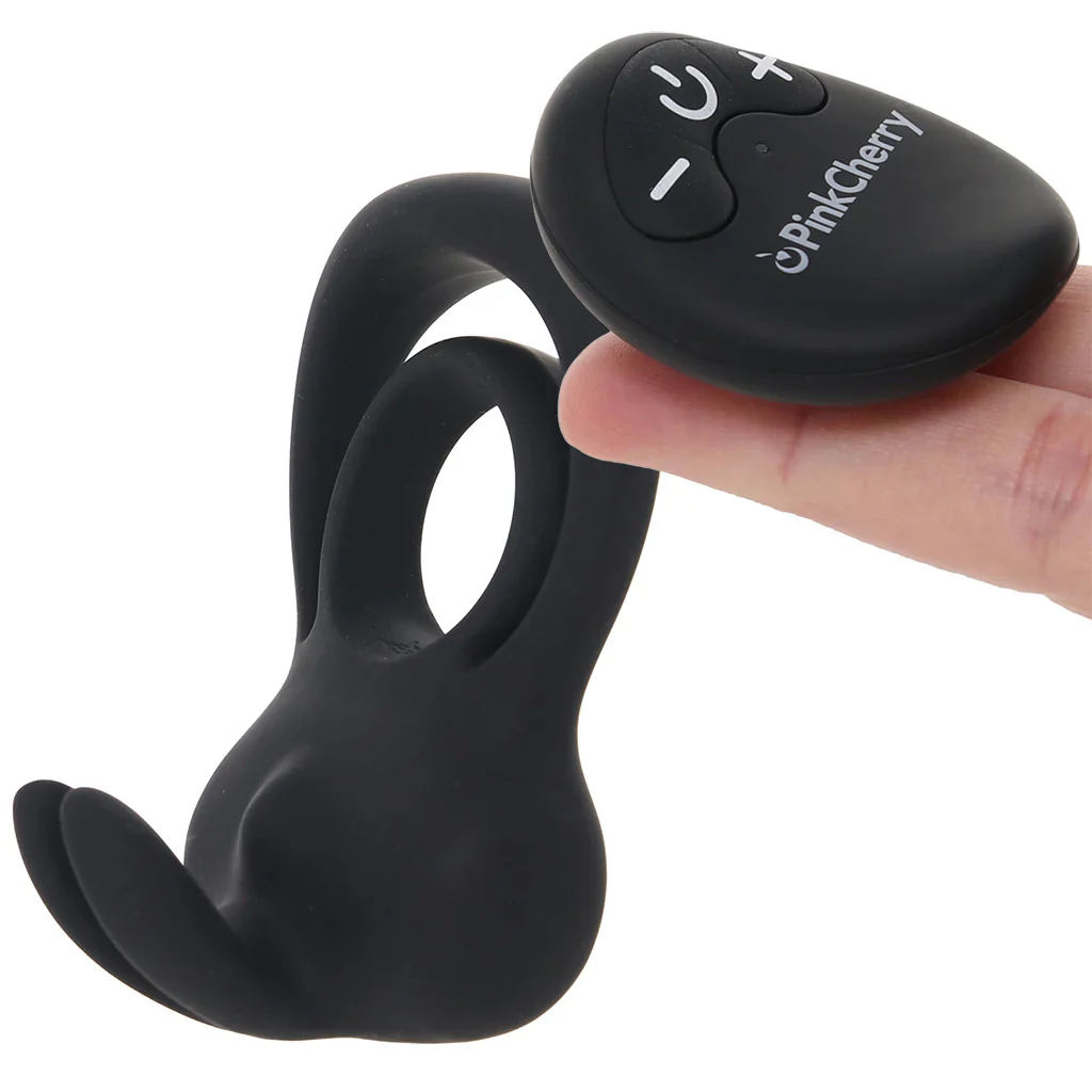 PinkCherry Remote Vibrating Rabbit Cock Ring - Image 5