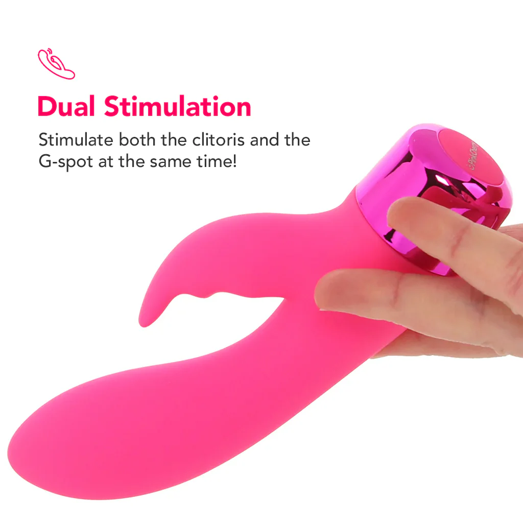 PinkCherry Right On Rabbit Silicone Dual Motor Vibe - Image 5