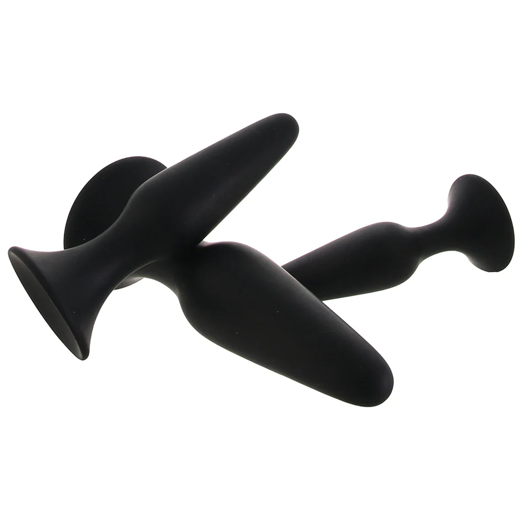 PinkCherry Silicone Anal Trainer Kit in Black - Image 5