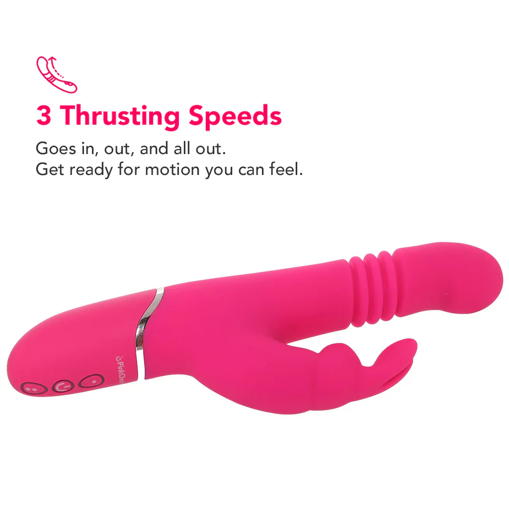 PinkCherry Thrusting Rabbit Vibe in Pink - Image 5