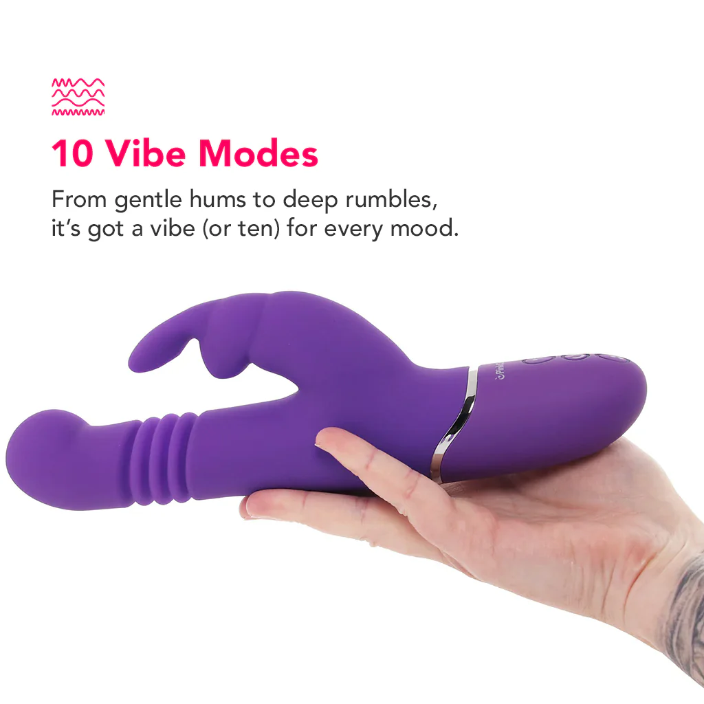 PinkCherry Thrusting Rabbit Vibe in Purple - Image 4