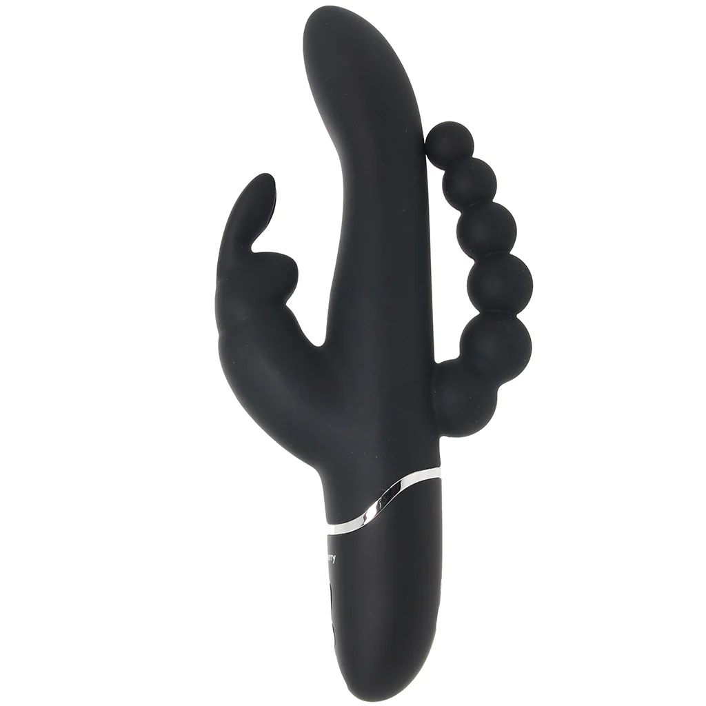 PinkCherry Triple Rabbit Vibe in Black - Image 3