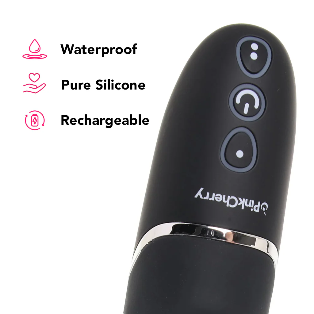 PinkCherry Triple Rabbit Vibe in Black - Image 6
