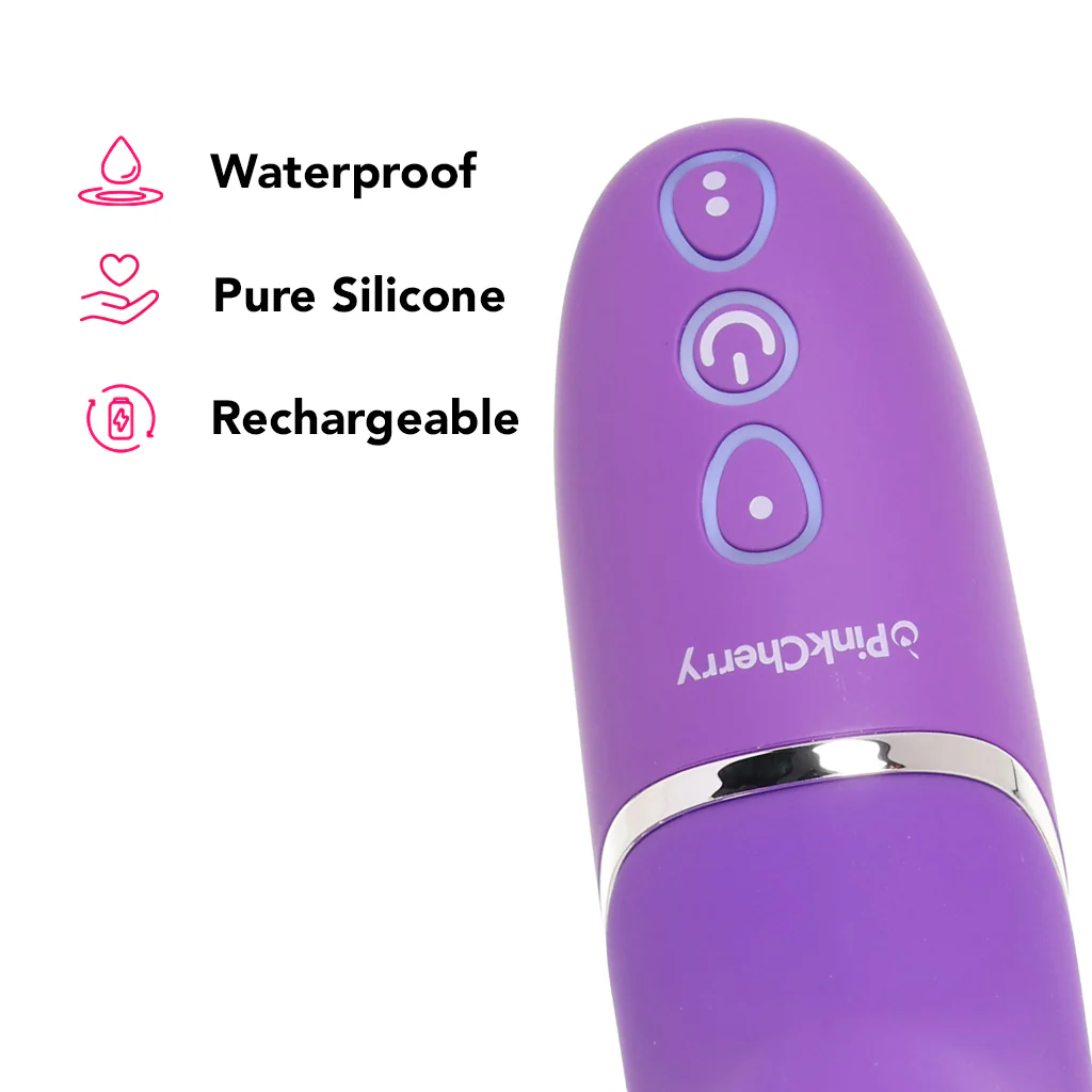 PinkCherry Triple Rabbit Vibe in Purple - Image 6