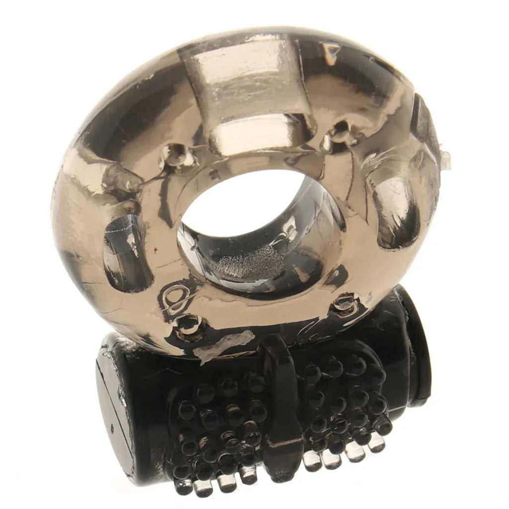 PinkCherry Vibrating Cock Ring in Smoke - Image 5