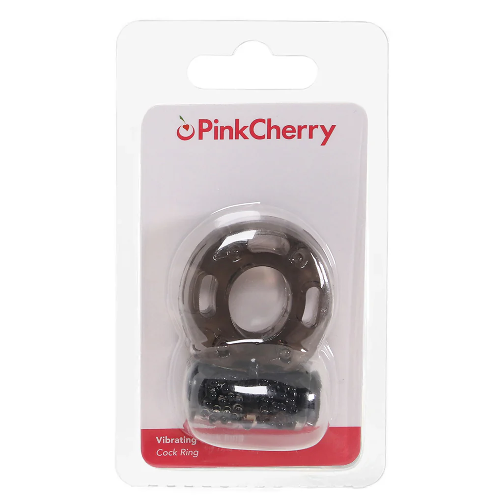 PinkCherry Vibrating Cock Ring in Smoke - Image 6
