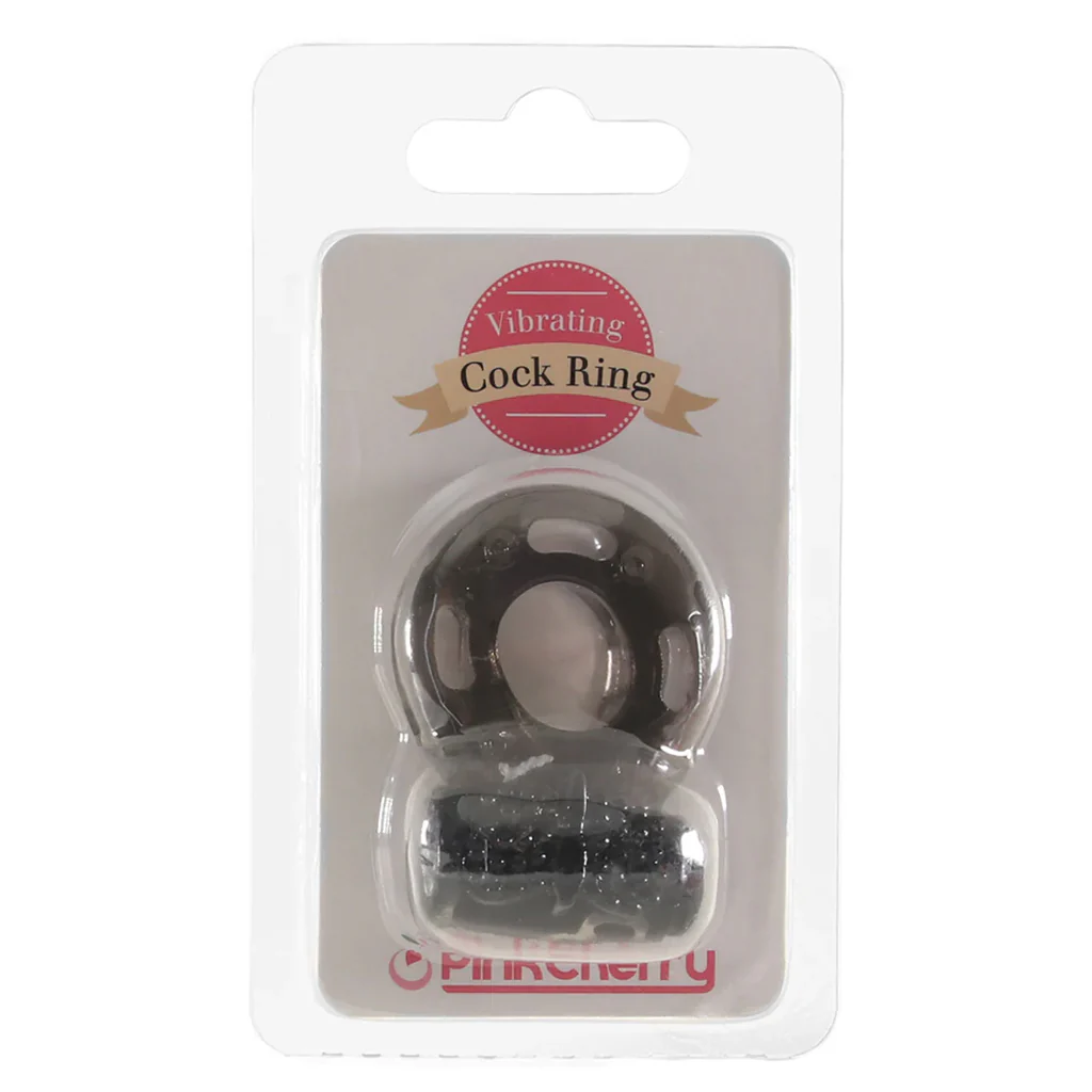 PinkCherry Vibrating Cock Ring in Smoke - Image 7
