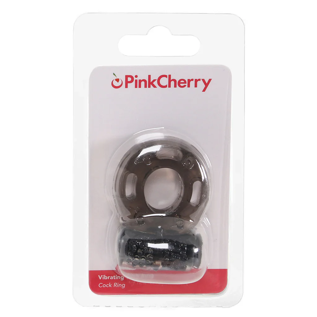 PinkCherry Vibrating Cock Ring in Smoke - Image 8