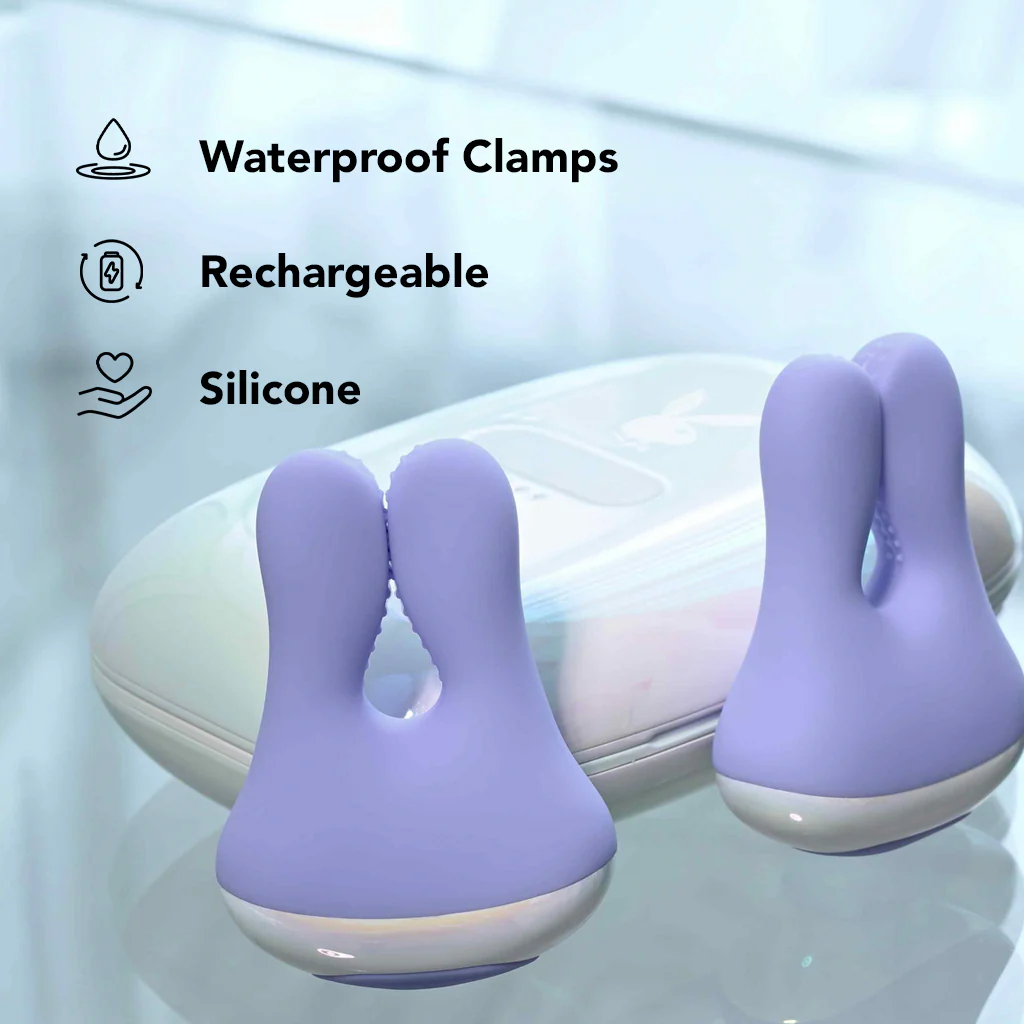 Playboy In a Pinch Vibrating Clamps with Recharge Case - Image 7