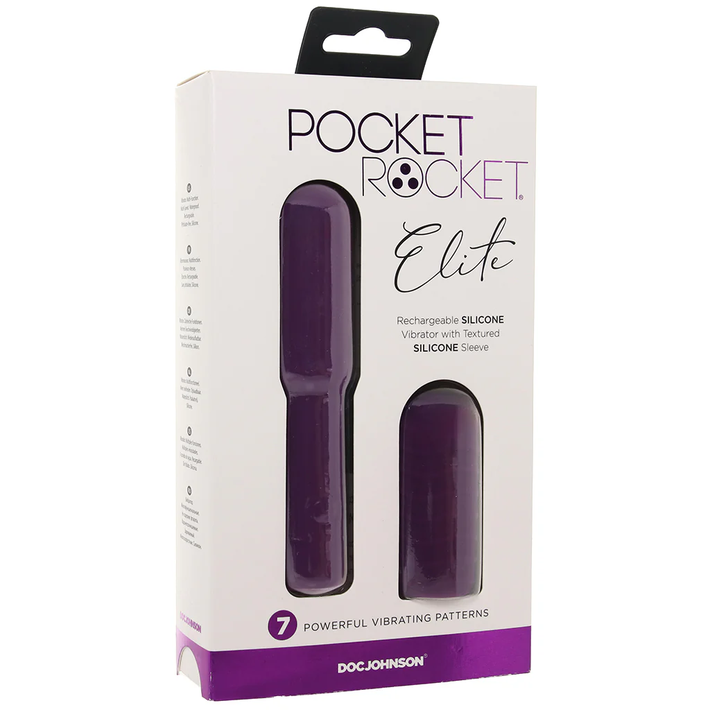 Pocket Rocket Elite Vibe with Texture Sleeve in Purple - Image 9