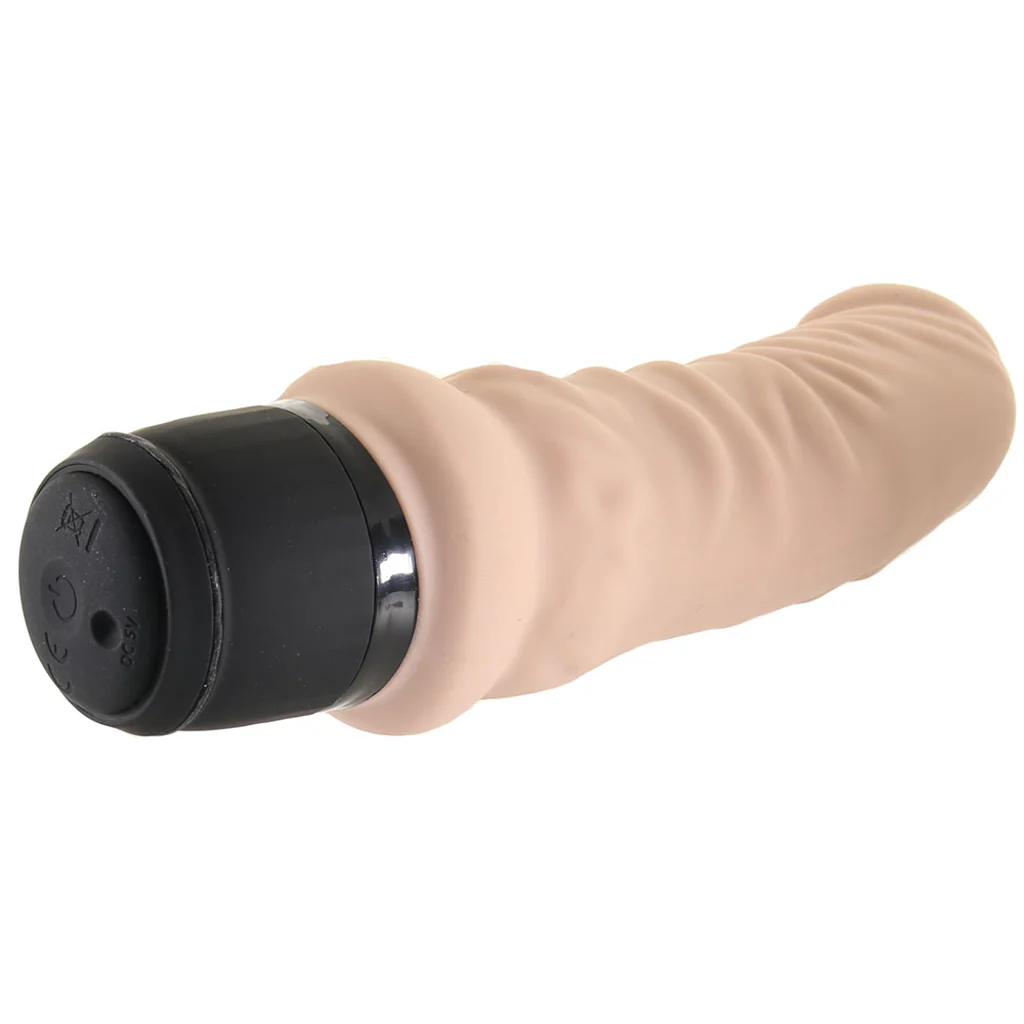 Power Cock 6 Inch Realistic Vibe in Light - Image 5