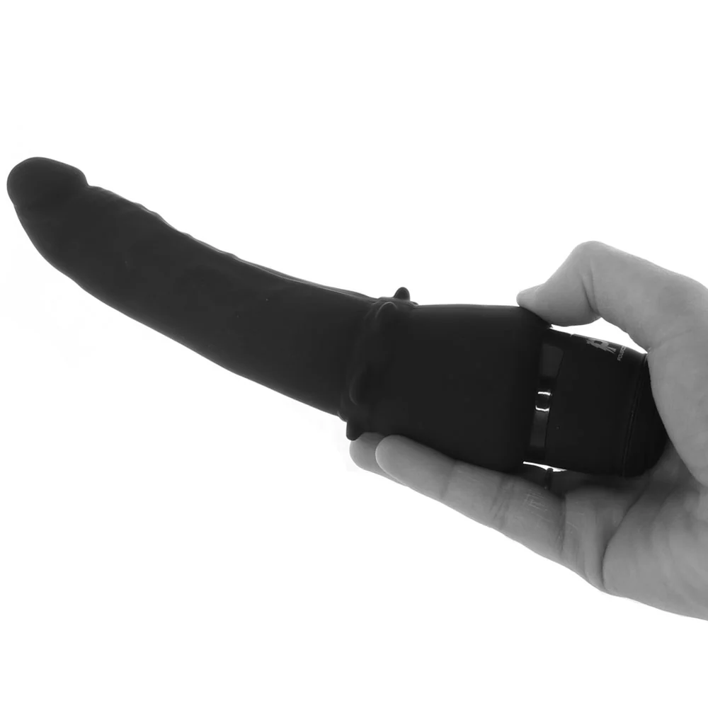 Power Cock 7 Inch Slim Realistic Vibe in Black - Image 4