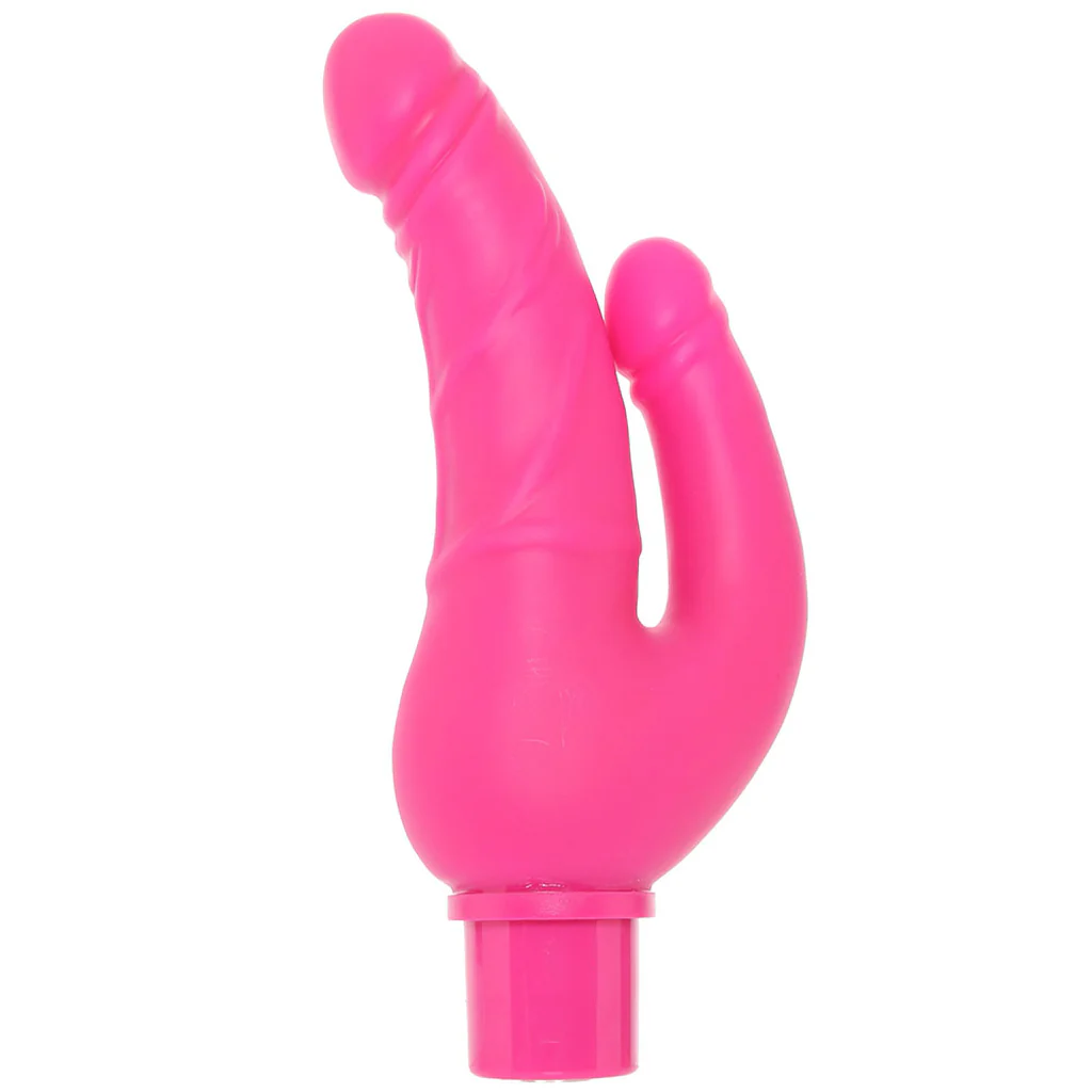 Power Stud Rechargeable Over & Under Vibe in Pink - Image 3