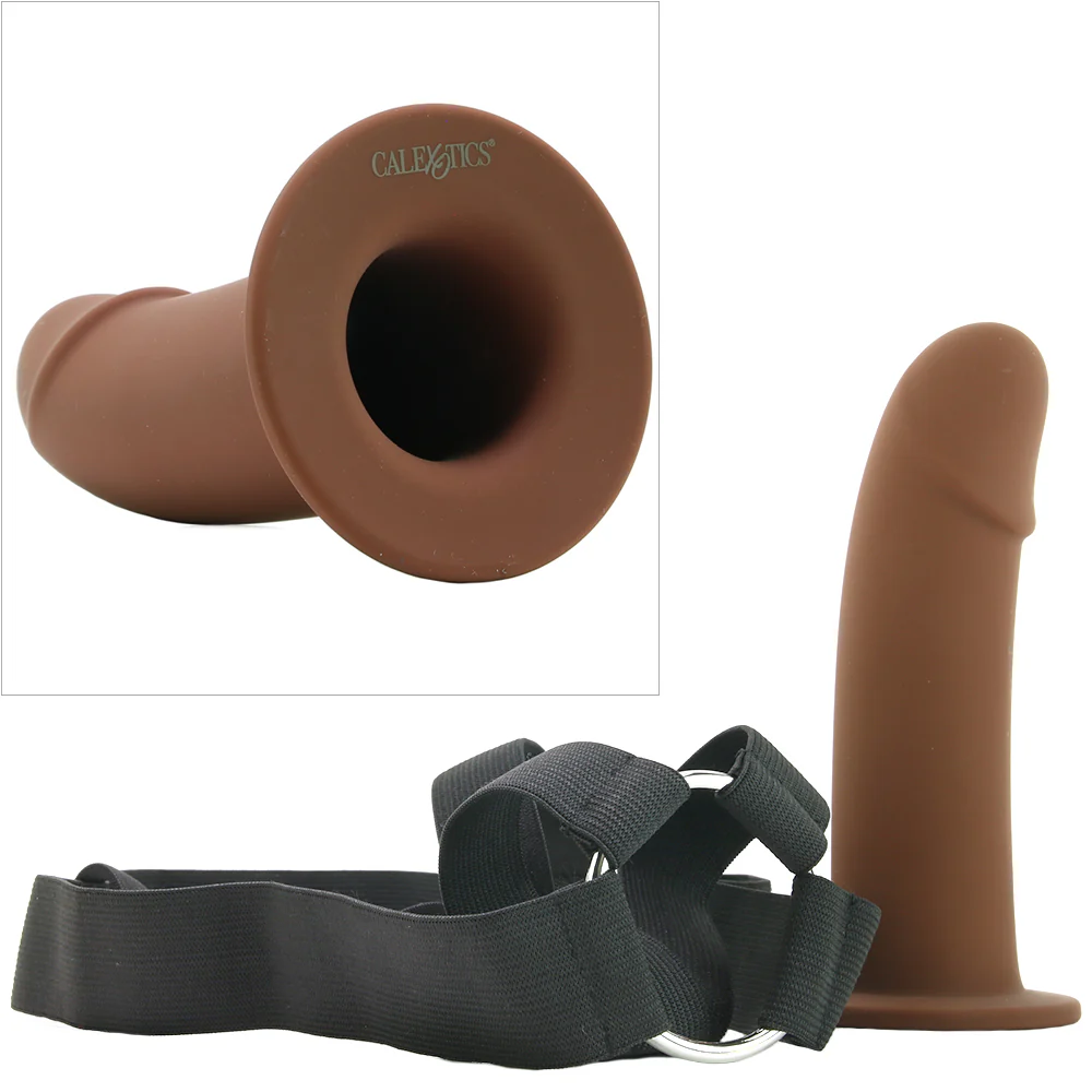 PPA Hollow Silicone Strap-On with Jock Strap in Brown - Image 3