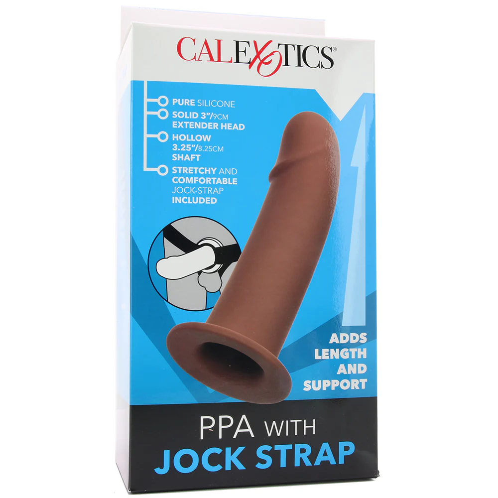 PPA Hollow Silicone Strap-On with Jock Strap in Brown - Image 6