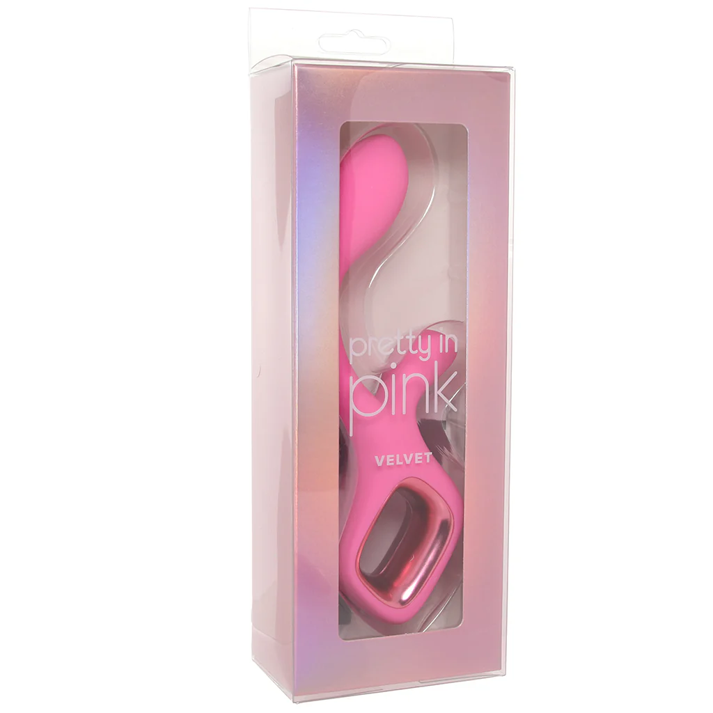 Pretty in Pink Velvet G-Spot Rabbit Vibe - Image 9