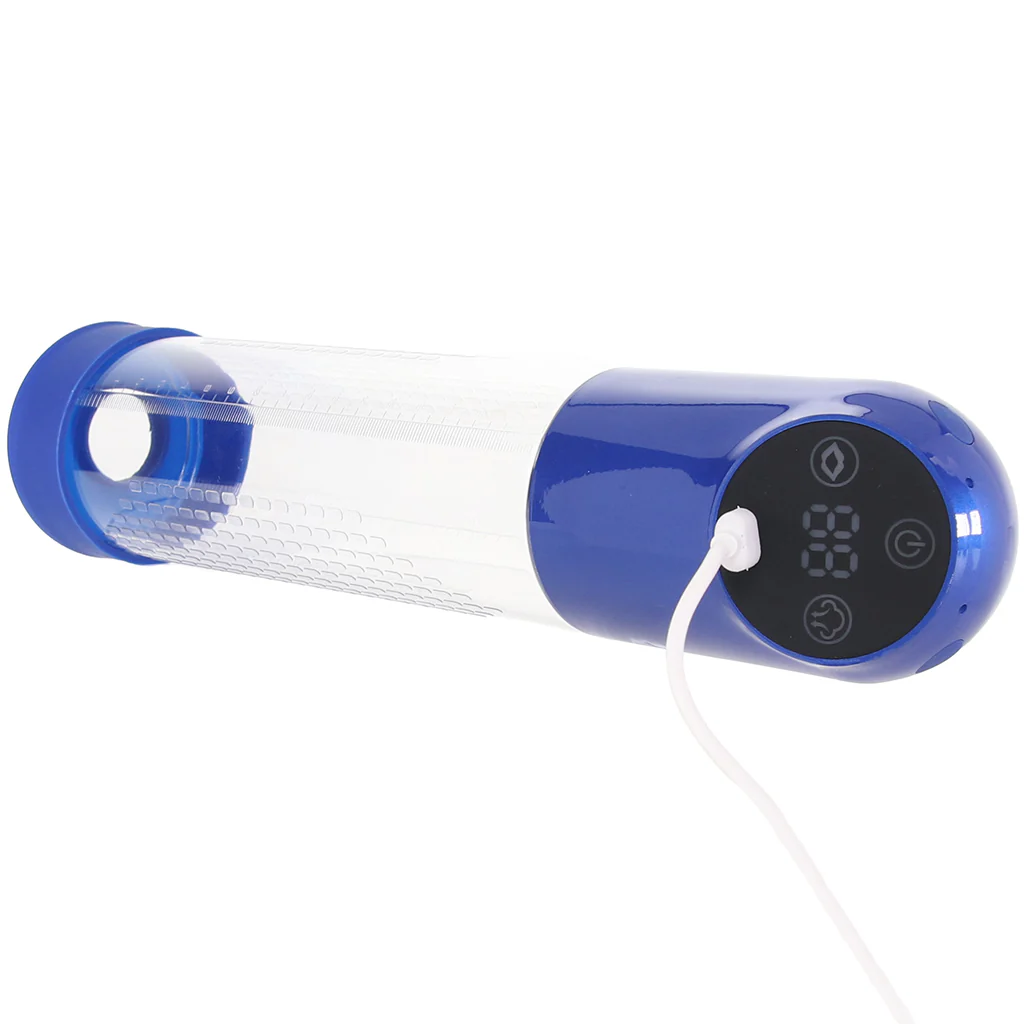 Pumped Automatic Waterproof Penis Pump in Blue - Image 5