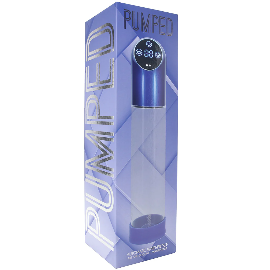 Pumped Automatic Waterproof Penis Pump in Blue - Image 9