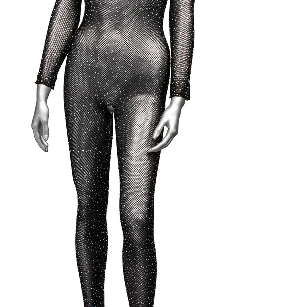 Radiance Crotchless Full Black Body Suit XL - Image 5