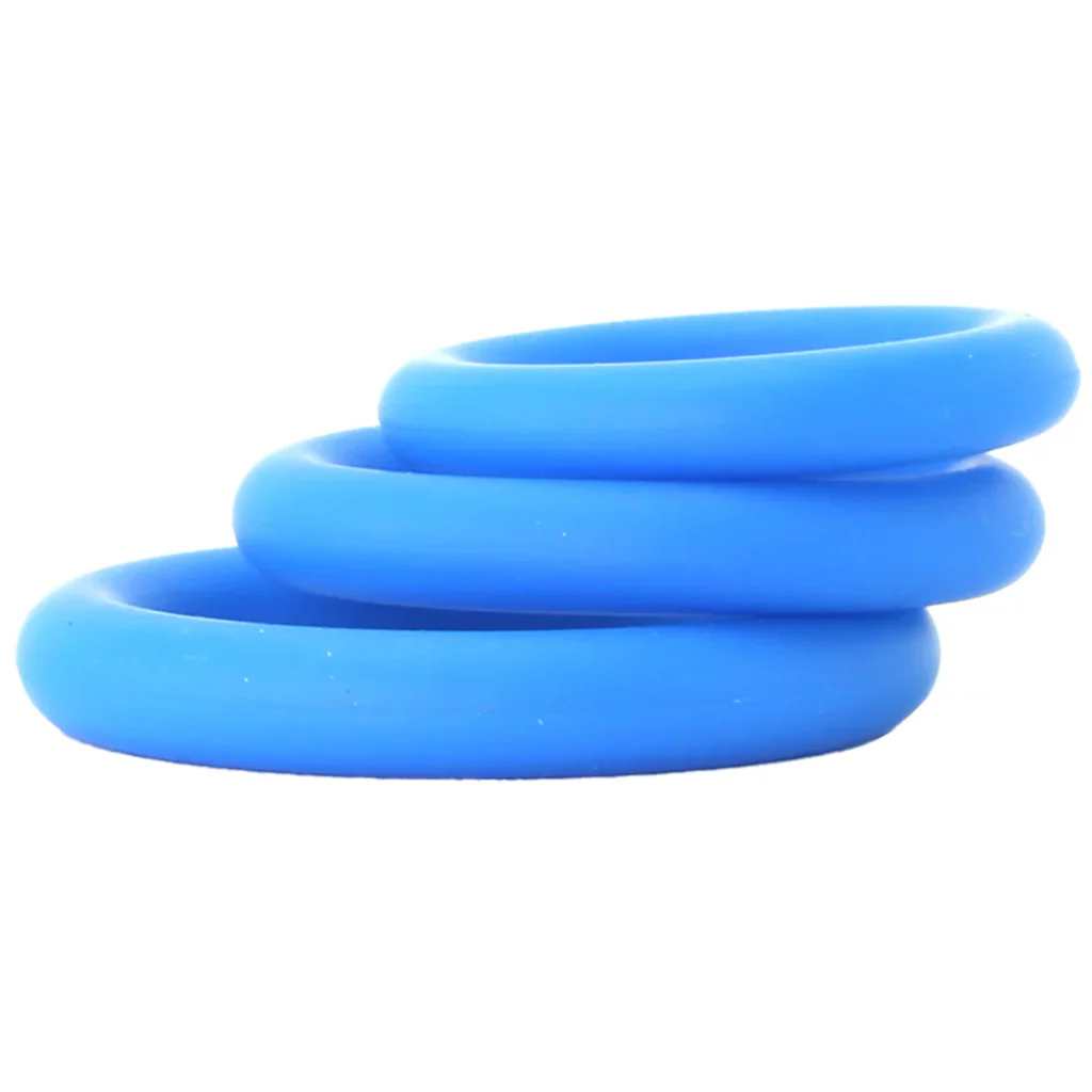 Ram Silicone Cock Rings #1 in Blue - Image 3