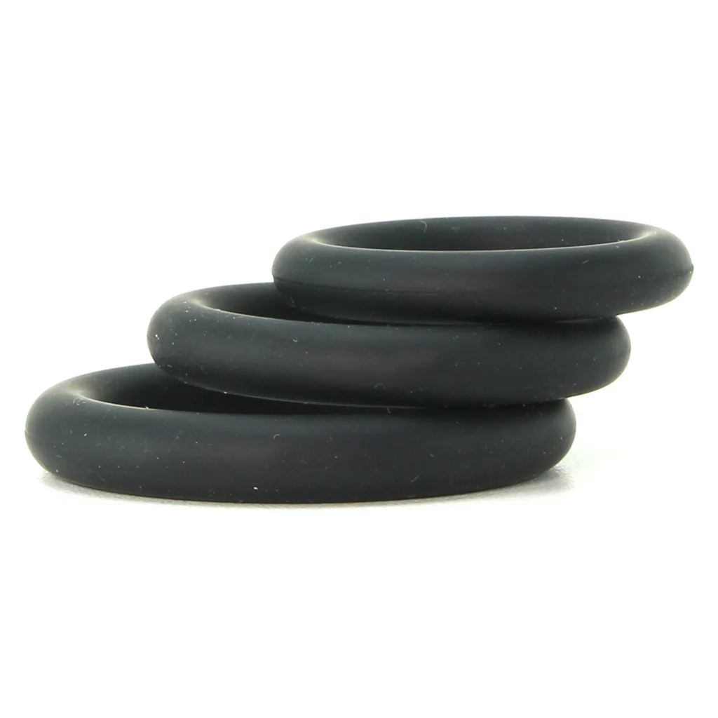Ram Silicone Cock Rings #3 in Black - Image 4