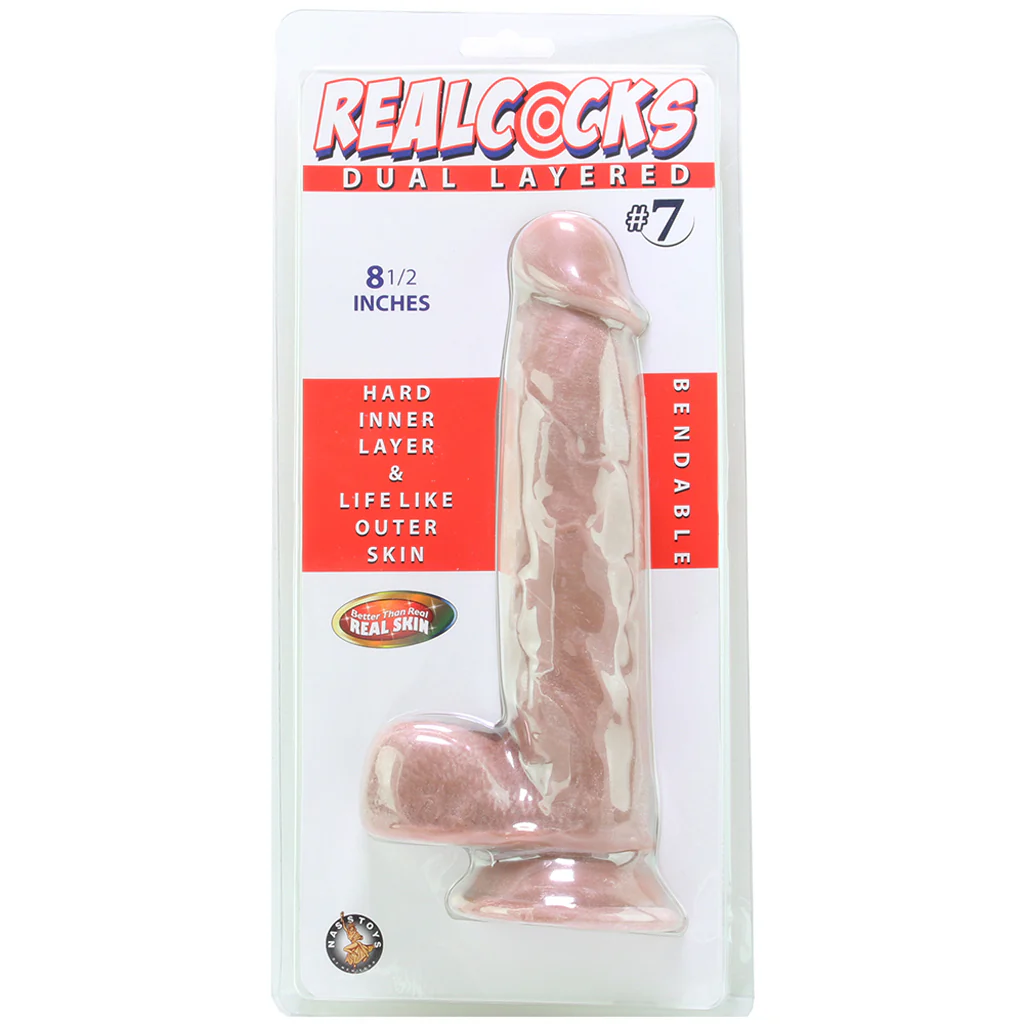 Real Cocks #7 Dual Layered Bendable Dildo in Brown - Image 6