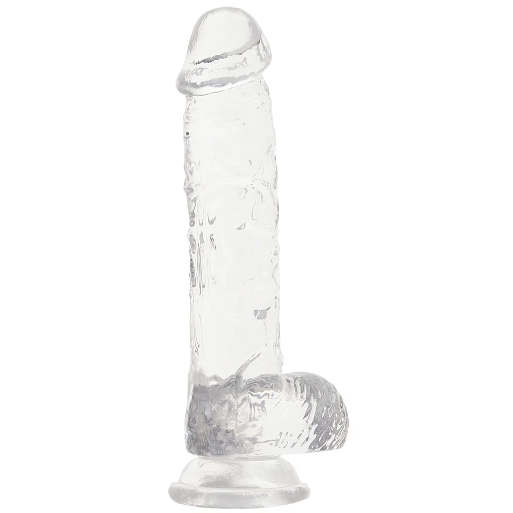 RealRock 5 Inch Realistic Ballsy Dildo in Crystal Clear - Image 3