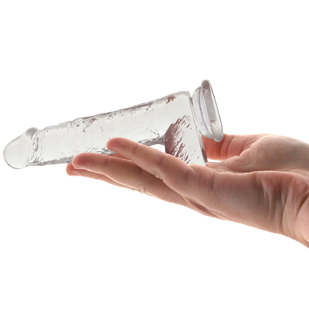 RealRock 5 Inch Realistic Ballsy Dildo in Crystal Clear - Image 4