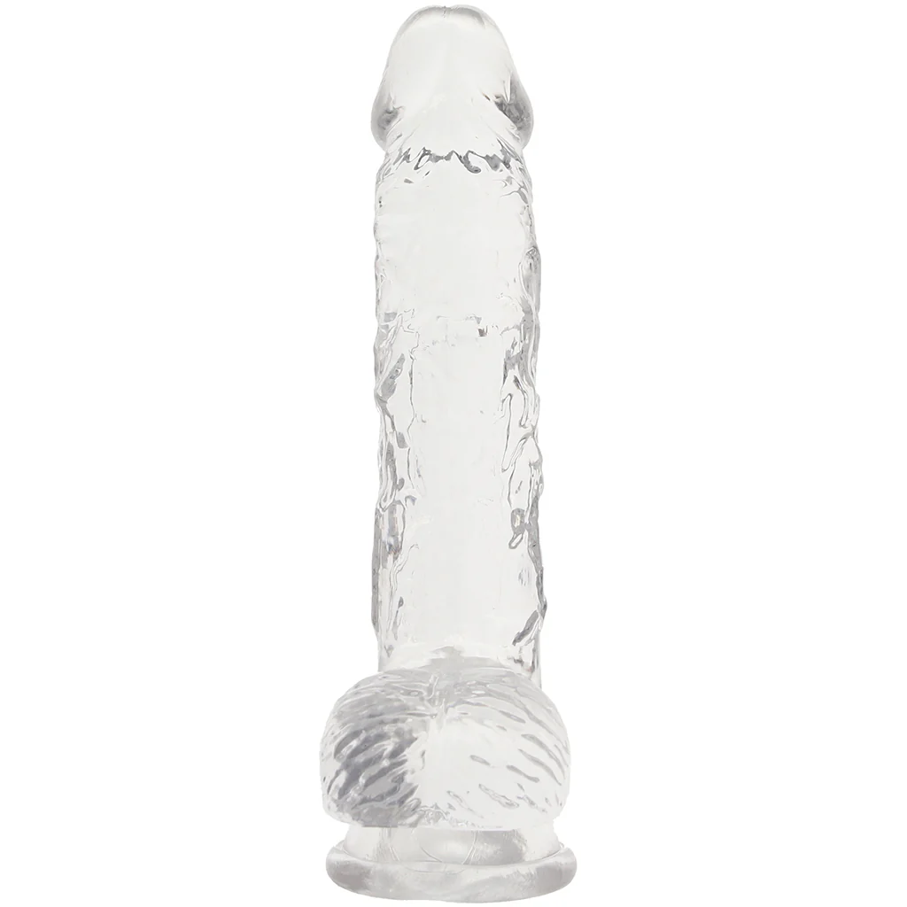 RealRock 5 Inch Realistic Ballsy Dildo in Crystal Clear - Image 5