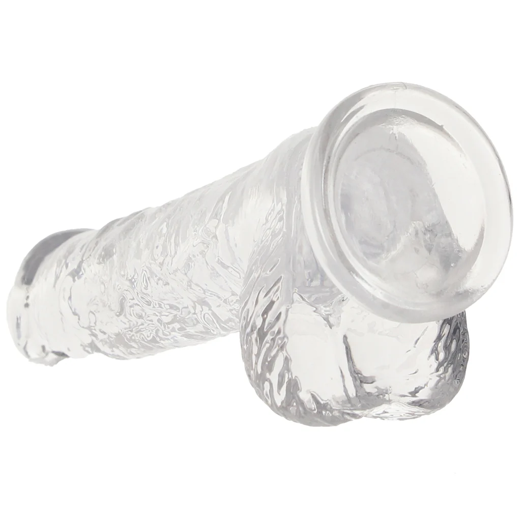 RealRock 5 Inch Realistic Ballsy Dildo in Crystal Clear - Image 6