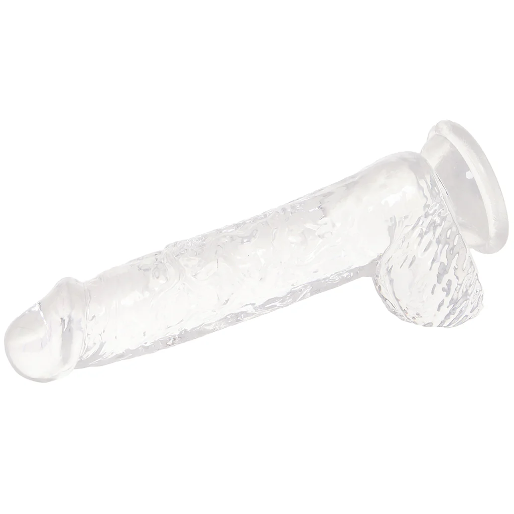 RealRock 5 Inch Realistic Ballsy Dildo in Crystal Clear - Image 7