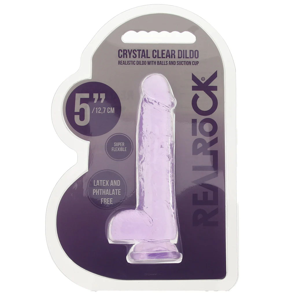 RealRock 5 Inch Realistic Ballsy Dildo in Purple - Image 9