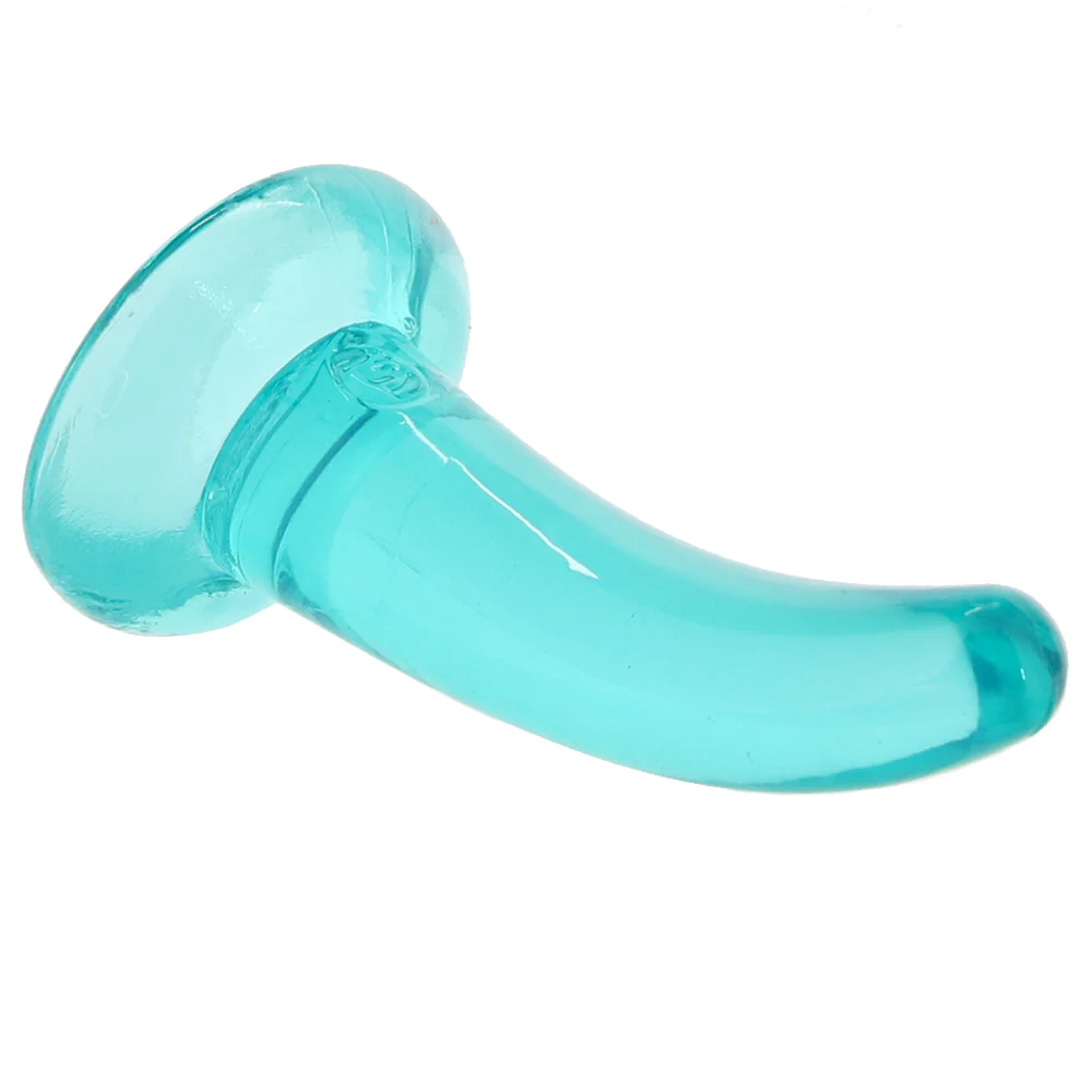 RealRock 5 Inch Slim Dildo in Turquoise - Image 2