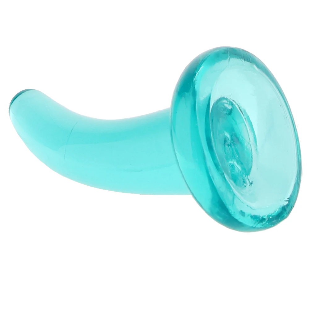 RealRock 5 Inch Slim Dildo in Turquoise - Image 3