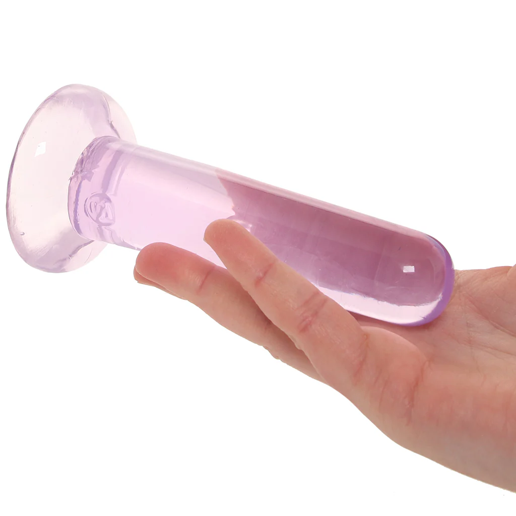 RealRock 5 Inch Straight Dildo in Purple - Image 4