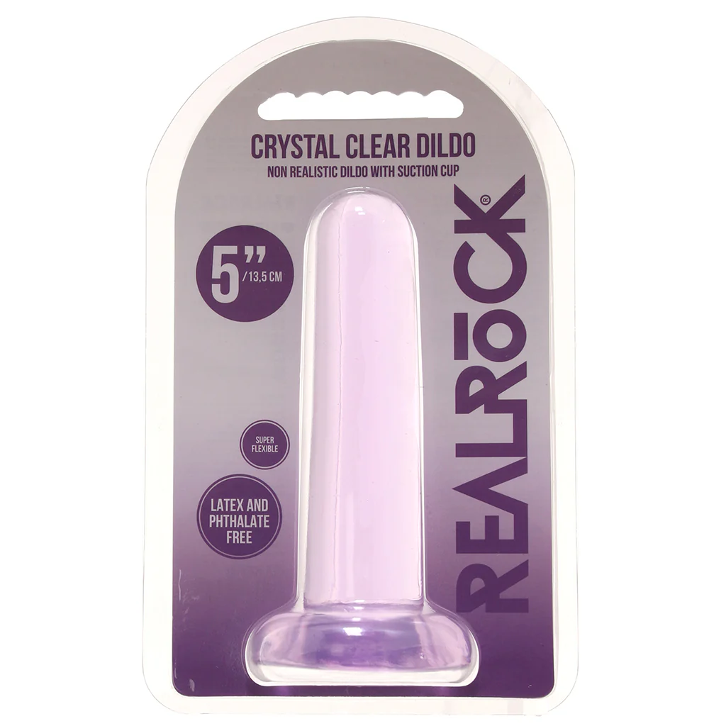 RealRock 5 Inch Straight Dildo in Purple - Image 9
