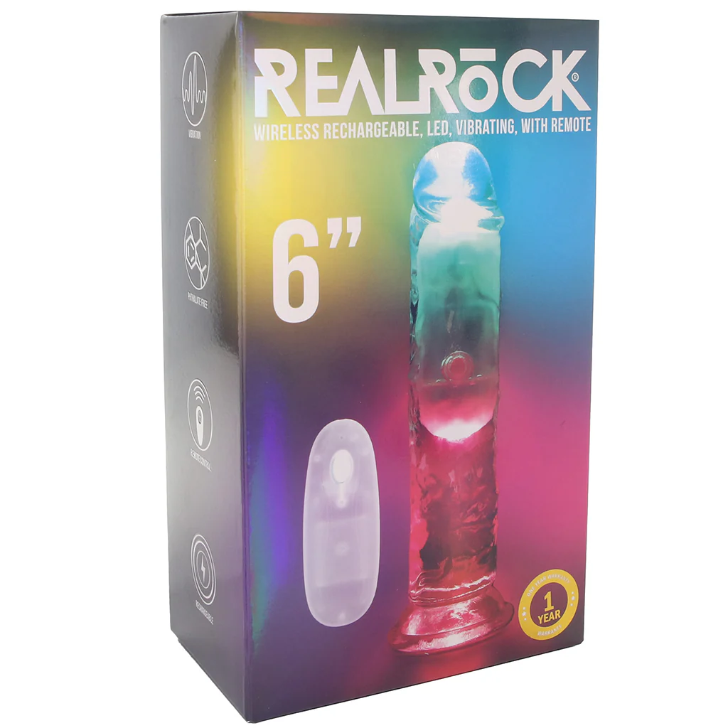 RealRock 6 Inch Light Up Vibrating Dildo - Image 9