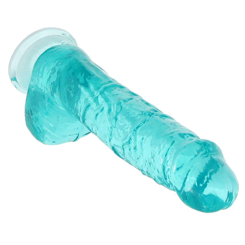 RealRock 6 Inch Realistic Ballsy Dildo in Turquoise - Image 2
