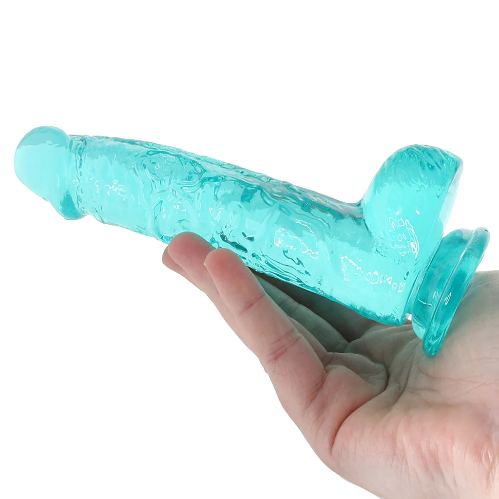 RealRock 6 Inch Realistic Ballsy Dildo in Turquoise - Image 4