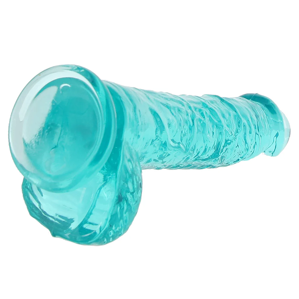 RealRock 6 Inch Realistic Ballsy Dildo in Turquoise - Image 5