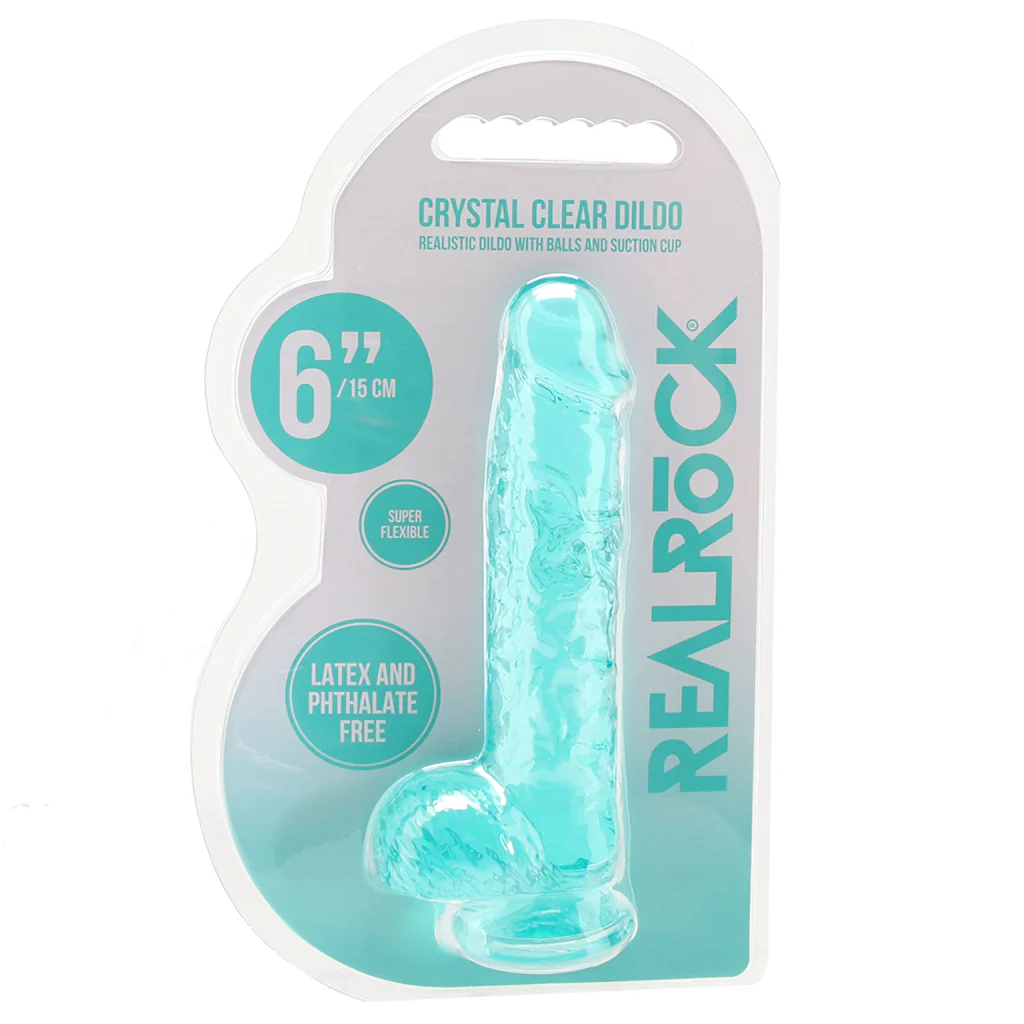 RealRock 6 Inch Realistic Ballsy Dildo in Turquoise - Image 6