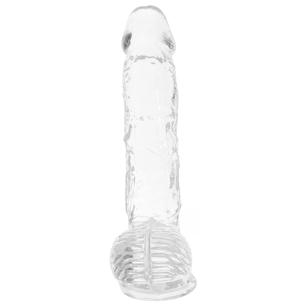 RealRock 6 Inch Realistic Ballsy Dildo in Crystal Clear - Image 2