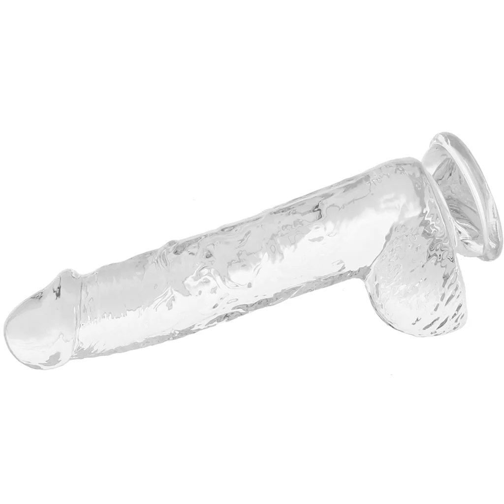 RealRock 6 Inch Realistic Ballsy Dildo in Crystal Clear - Image 3